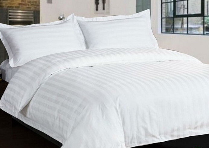 100% cotton T200 30*30 Satin Stripe 1cm  Bedding sets