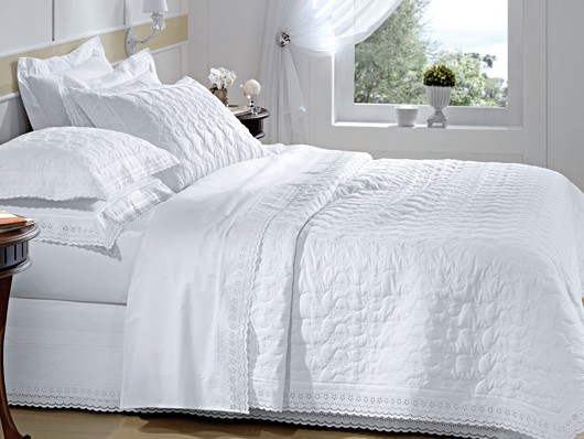 100% Cotton Percale T300 Thread Count  Duvet Hotel bedding sets-lace work