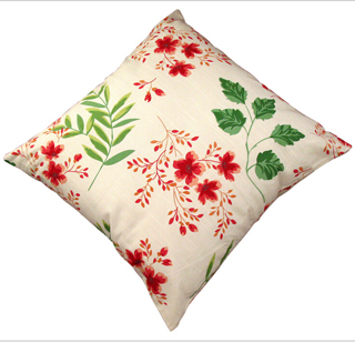 Fancy Silk Decorative Flower Cushion Cover