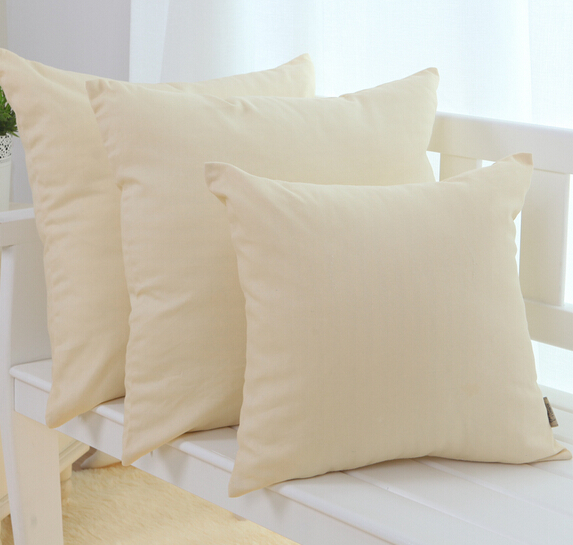 Decorative Pillow,  Cotton Cushion Cover in solid color