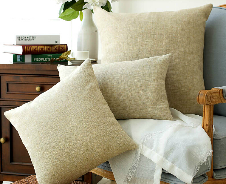 Decorative Pillow,  Cotton Cushion Cover in solid color