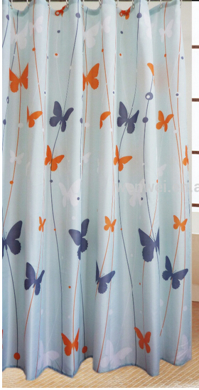 Eco-friendly non-toxic EVA colorful printing waterproof anti-bacterial shower curtain bathroom curtain