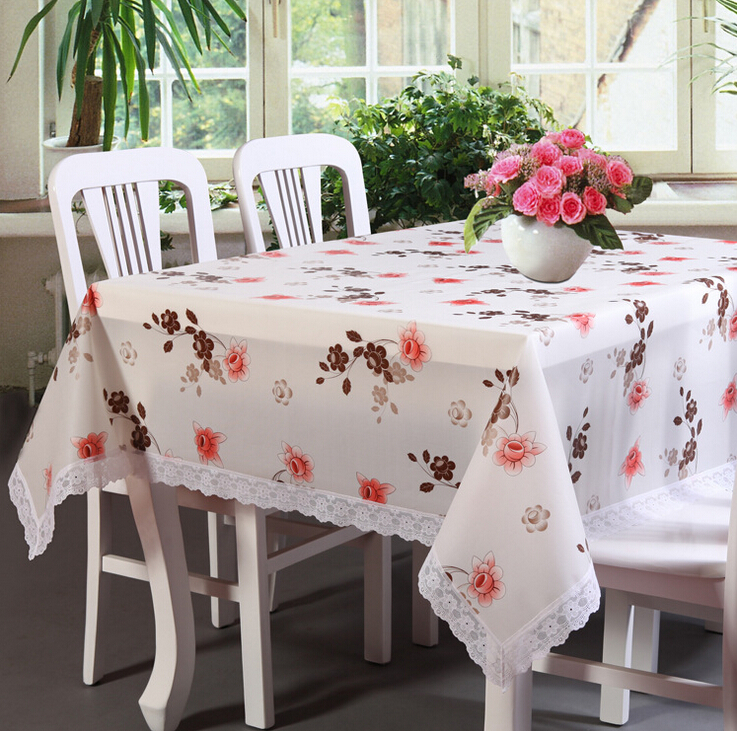 Environmental Waterproof /Anti-skid/Thicken/Mildewproof PEVA Printed Square Table cloths