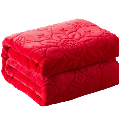 100% polyester solid color airline polar fleece blanket