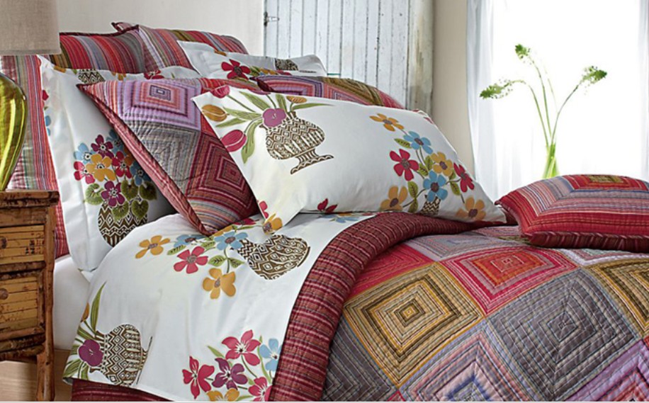 100% Cotton T240 quilted Pillow sham/quilted Pillowcase,quilted bedding sets