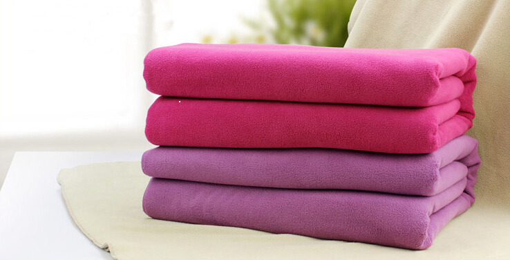 100% polyester 300gsm travel polar fleece blanket