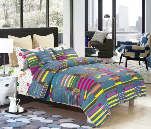 100% Cotton 205 TC  thread count hometextiles  twill printed bedsheets