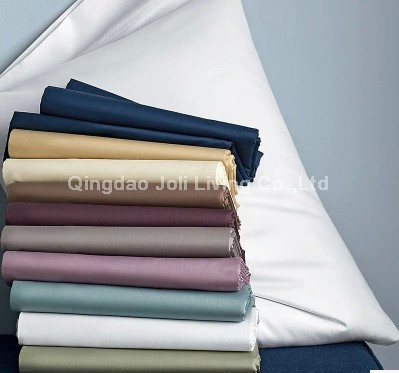 100% egyption Cotton T400 plain dyed bed sheet sets  egyption cotton fitted sheet