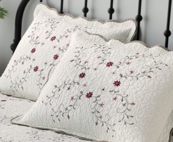 100% Cotton T240 quilted Pillow sham/quilted Pillowcase,quilted bedding sets