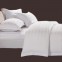 poly/cotton 50/50  satin stripe hotel bedding sets- bed sheet sets duvet cover pillowcases in stock